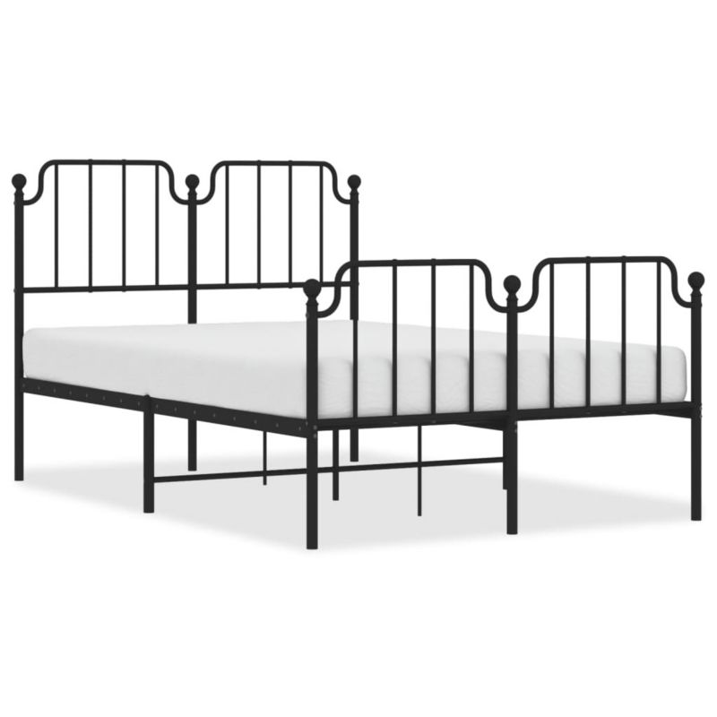 Łóżko metalowe WaszeMeble 120x200 cm z wezgłowiem czarne 1 szt.