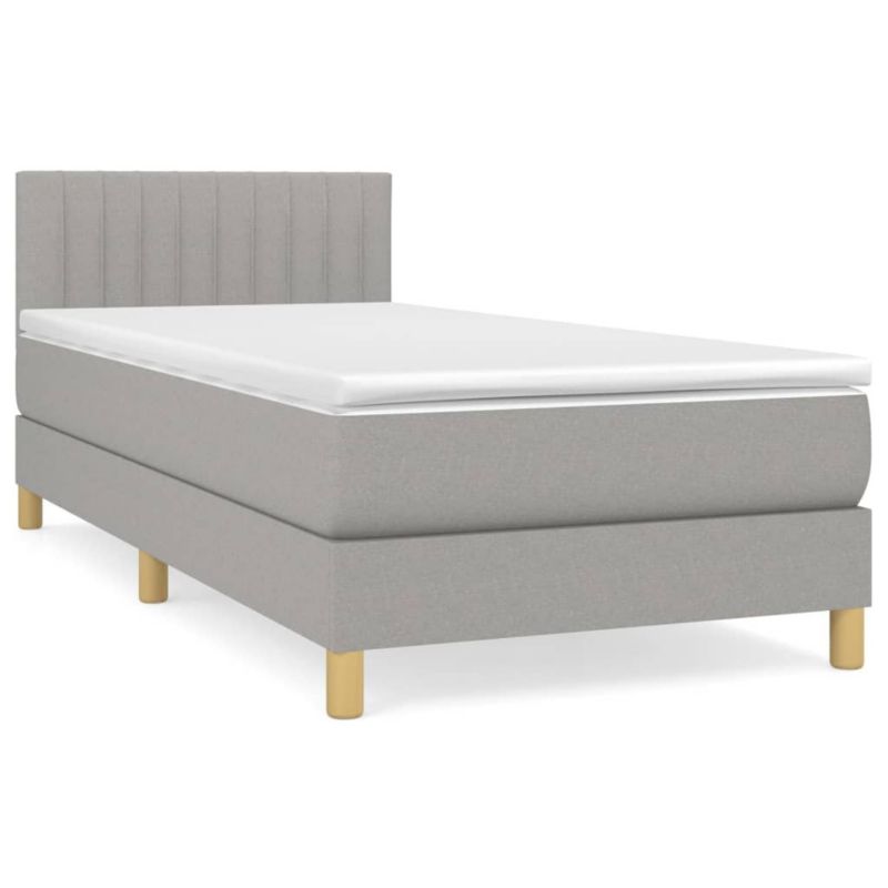 Łóżko kontynentalne WaszeMeble 80x200 cm jasnoszare WM-3140729 1 szt.
