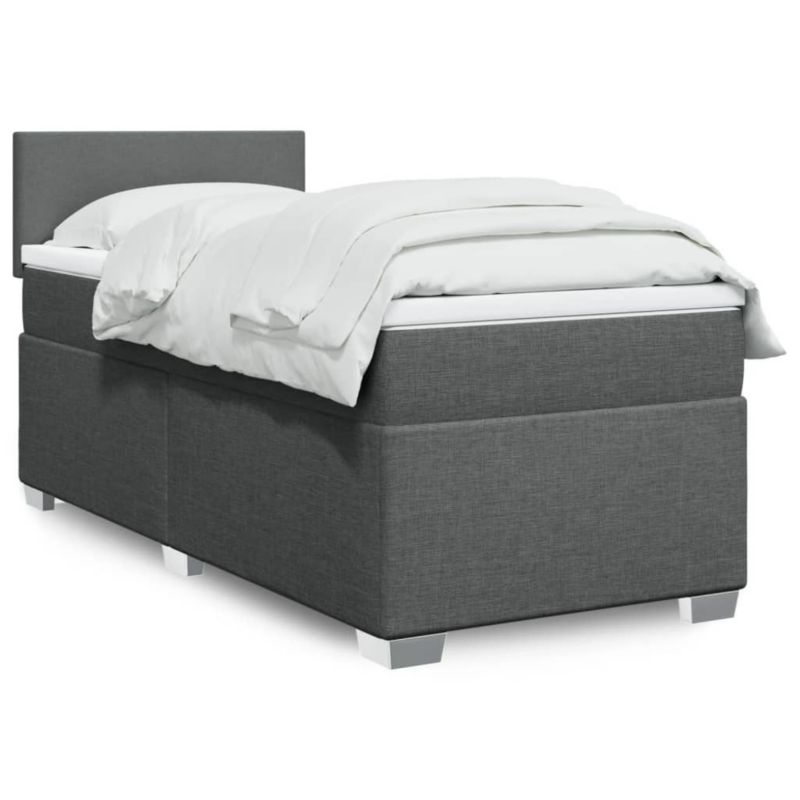 Łóżko kontynentalne WaszeMeble 90x190 cm ciemnoszara WM-3288037 1 szt.