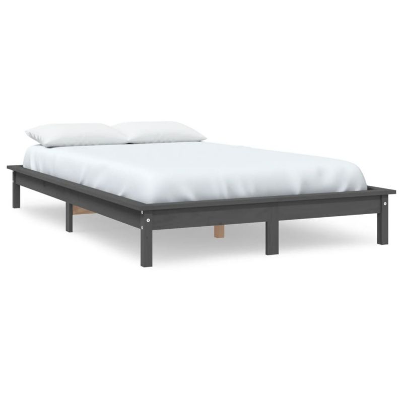 Łóżko drewniane WaszeMeble 140x190 cm szara WM-820588 1 szt.