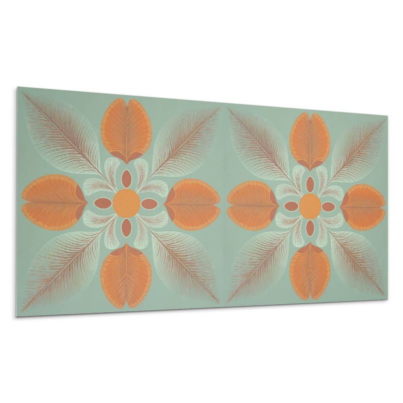 Kafelki samoprzylepne Wallfluent 60x30 cm Wzór kwiatów i liści 6 szt.