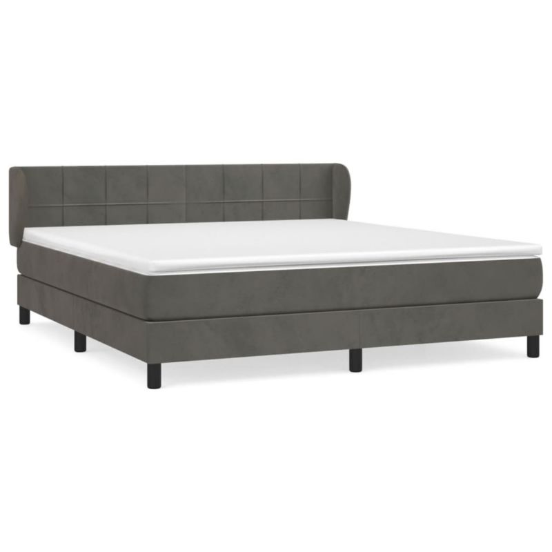Łóżko kontynentalne WaszeMeble 160x200 cm ciemnoszare WM-3127500 1 szt.