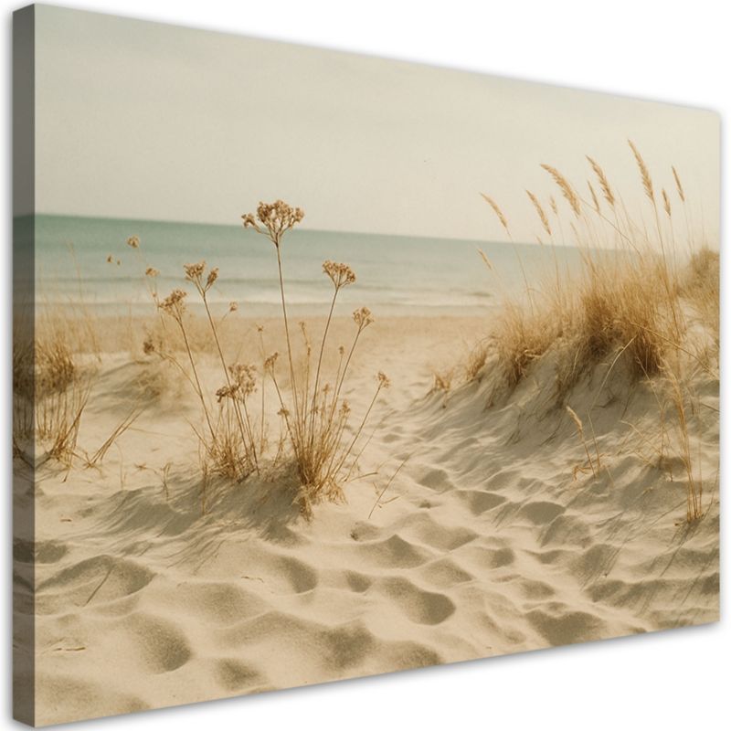 Obraz canvas do salonu sypialni Feeby Plaża Morze Wydmy Shabby Chic 120x80cm 1szt