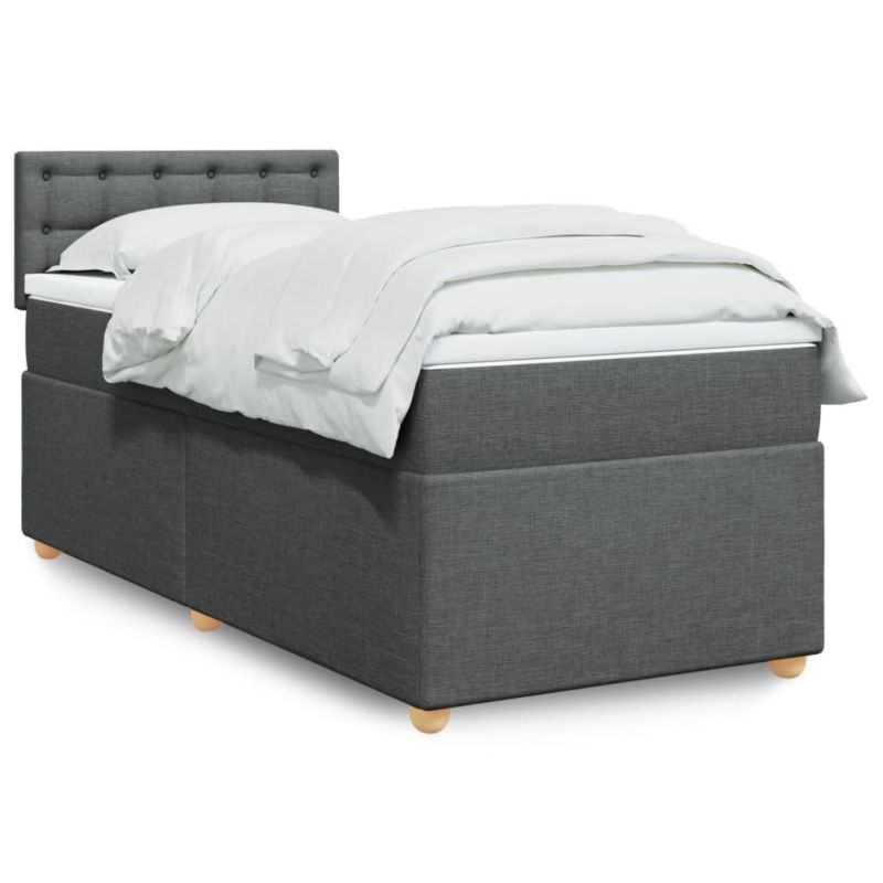 Łóżko kontynentalne WaszeMeble 90x190 cm ciemnoszara WM-3286550 1 szt.