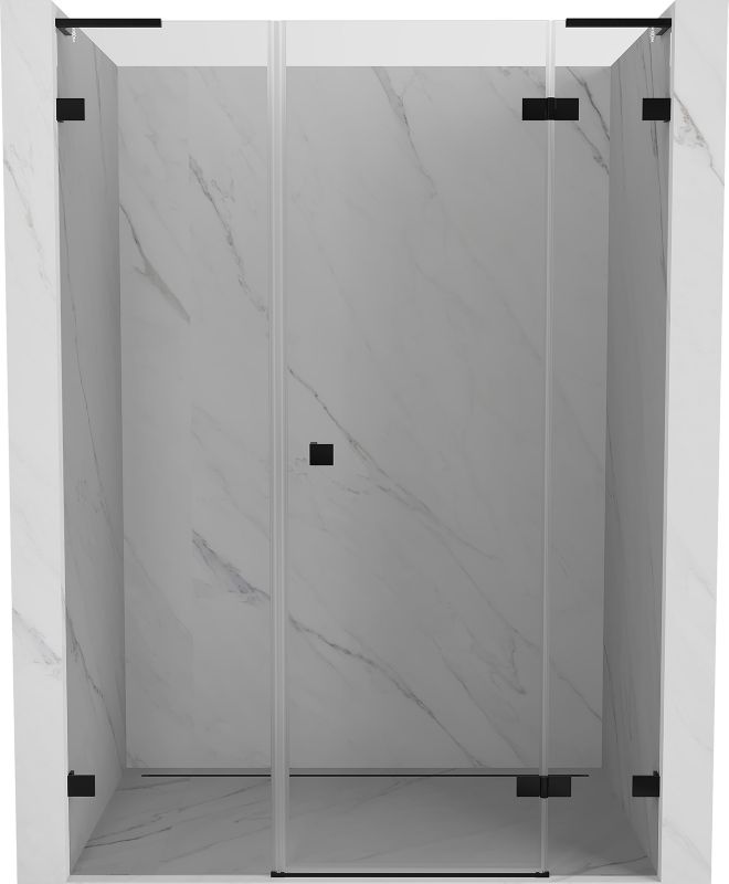 Drzwi prysznicowe uchylne Mexen Lunar L czarne 145x200 cm 1 szt.