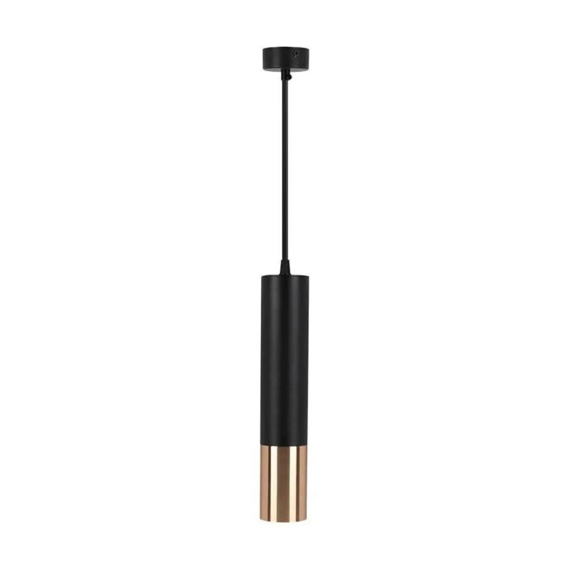 Lampa wisząca V-TAC Vt-977 9909 czarna tuba 1xGU10 x 1 szt.