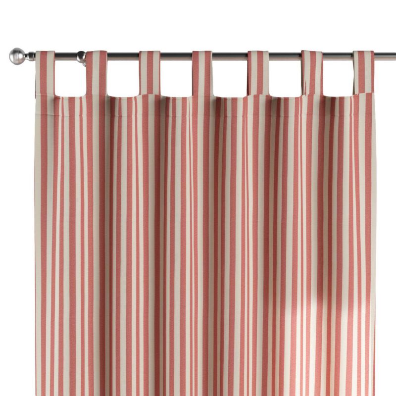 Zasłona na szelkach 1 szt. 130 x 260 cm Dekoria czerwono-białe pasy (1,5cm) 1 szt.