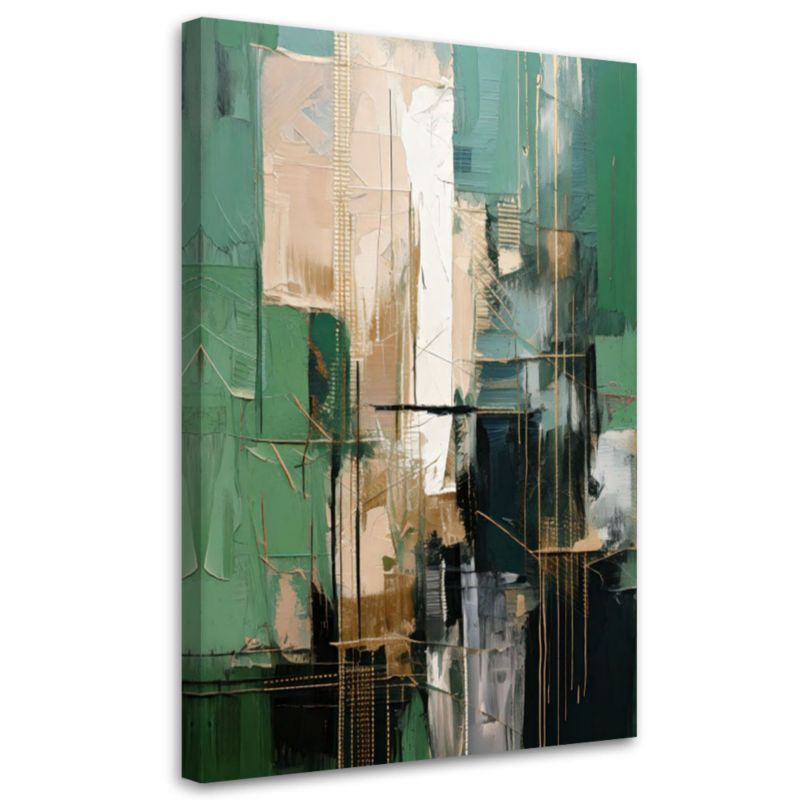 Obraz nowoczesny Feeby Obraz Abstrakcja Industrialna Zieleń 40x60cm 1szt