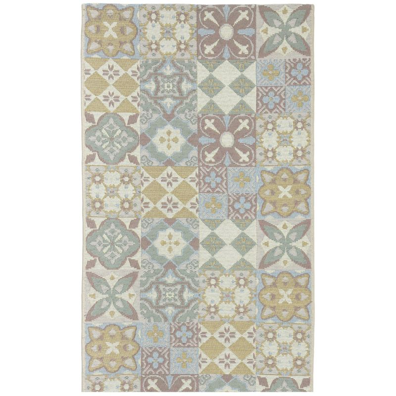 Dywan SELENA 60x140 cm płasko tkany e-floor wewnętrzny zewnętrzny marokański beżowy 1 szt
