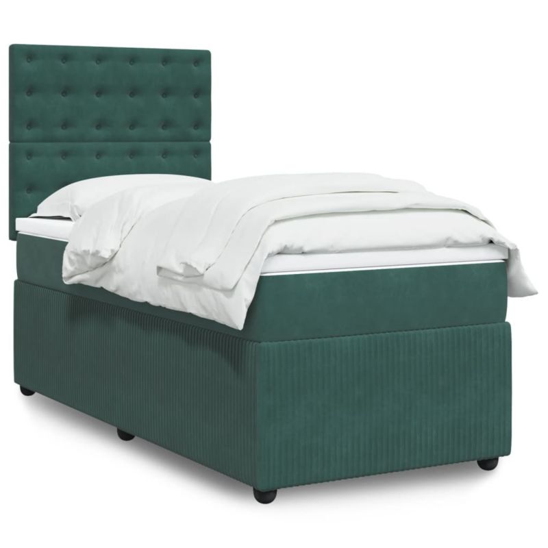 Łóżko kontynentalne WaszeMeble 100x200 cm zielone WM-3294577 1 szt.