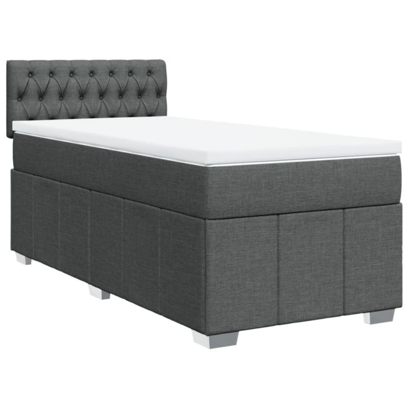 Łóżko kontynentalne WaszeMeble 100x200 cm ciemnoszara WM-3286987 1 szt.