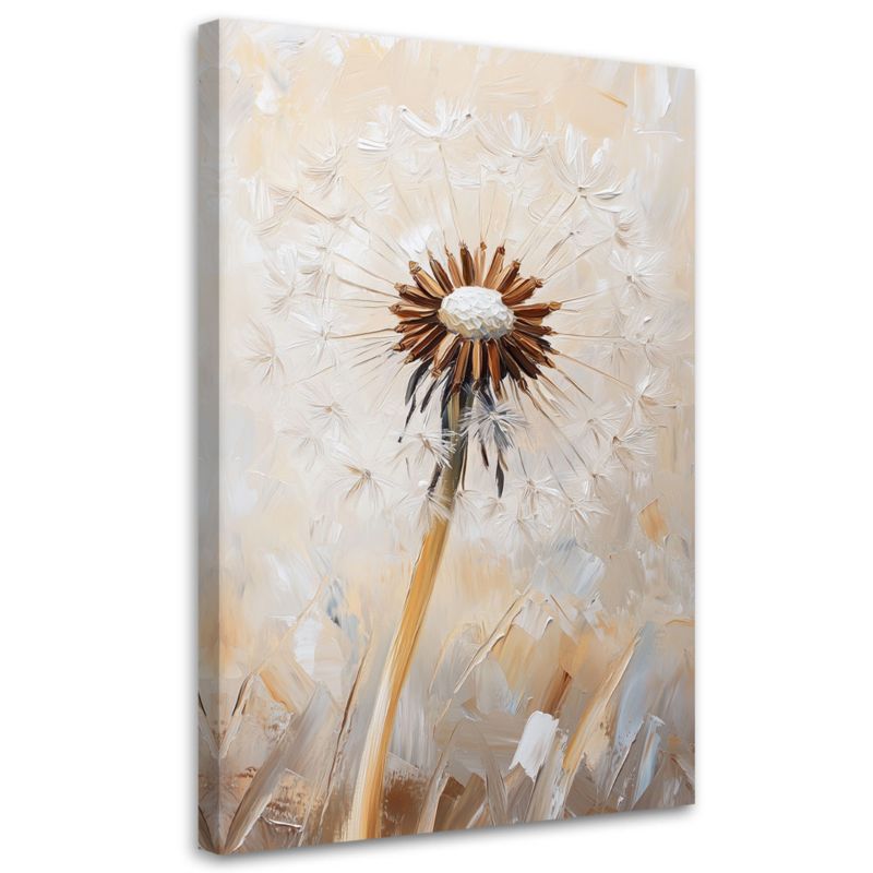 Obraz na płótnie Feeby Dmuchawiec Kwiat Makro Bezowy 70x100cm 1szt