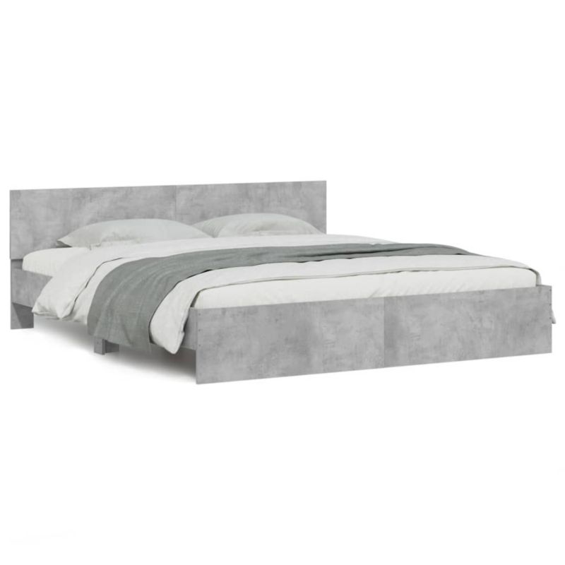 Łóżko drewniane WaszeMeble 200x200 cm szarość WM-3207458 1 szt.