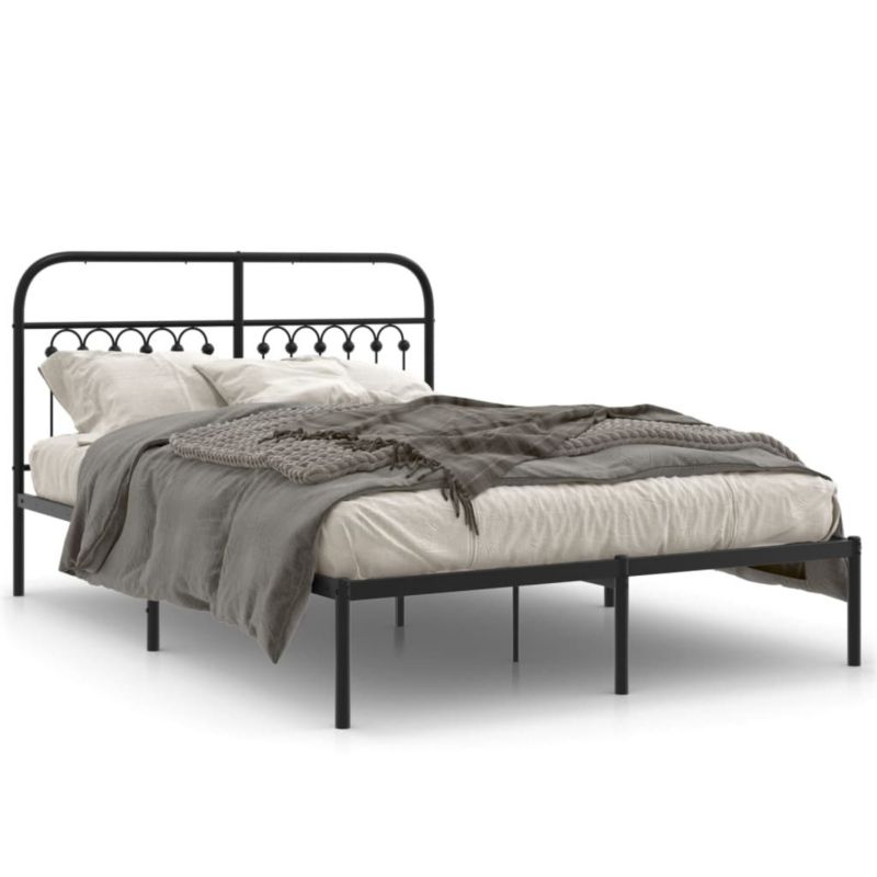 Łóżko metalowe WaszeMeble 140x190 cm czarna WM-376600 1 szt.