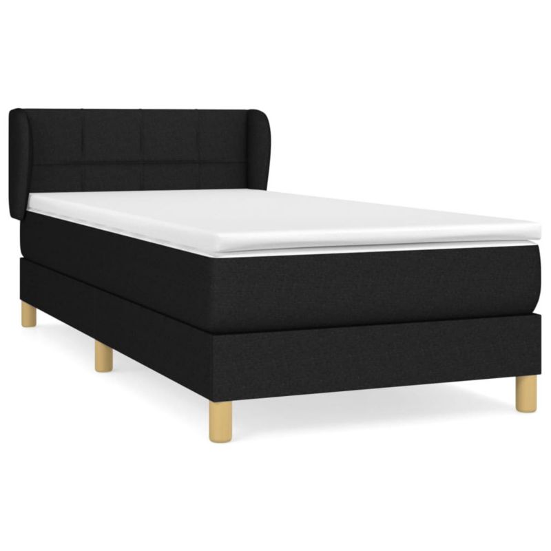 Łóżko kontynentalne WaszeMeble 100x200 cm czarne WM-3126783 1 szt.