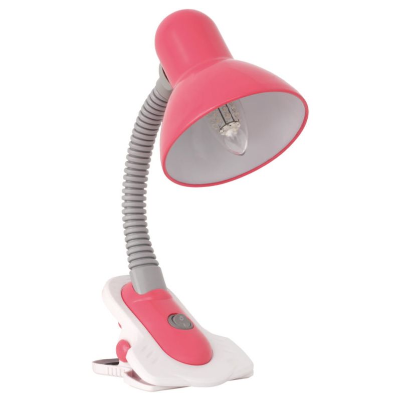 Lampka biurkowa Kanlux Suzi biało-różowa 1 x E27 x 40W IP20 wym: 23 x 12 x 14 cm metal - 1 szt.