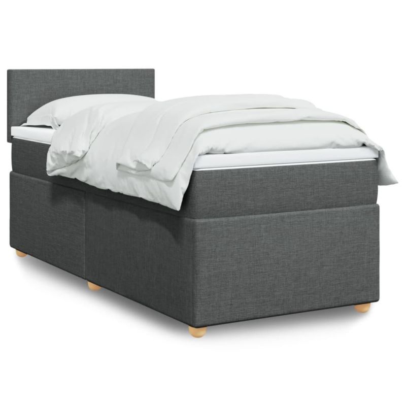Łóżko kontynentalne WaszeMeble 90x190 cm ciemnoszara WM-3286529 1 szt.