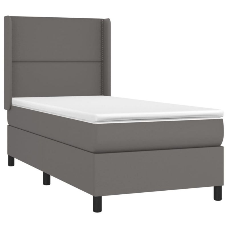 Łóżko kontynentalne WaszeMeble 100x200 cm szara WM-3139311 1 szt.