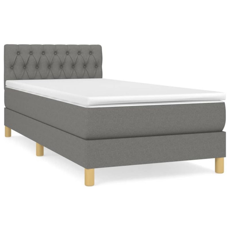 Łóżko kontynentalne WaszeMeble 90x190 cm ciemnoszara WM-3140818 1 szt.