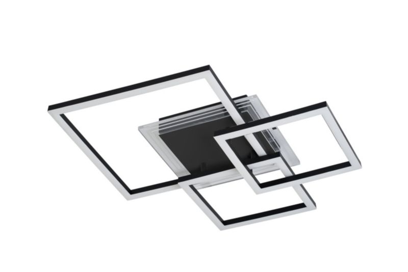 Lampa sufitowa wisząca Rabalux Ottavia 3713 czarno-biała dekoracyjna wbudowany LED 40W 1 szt.