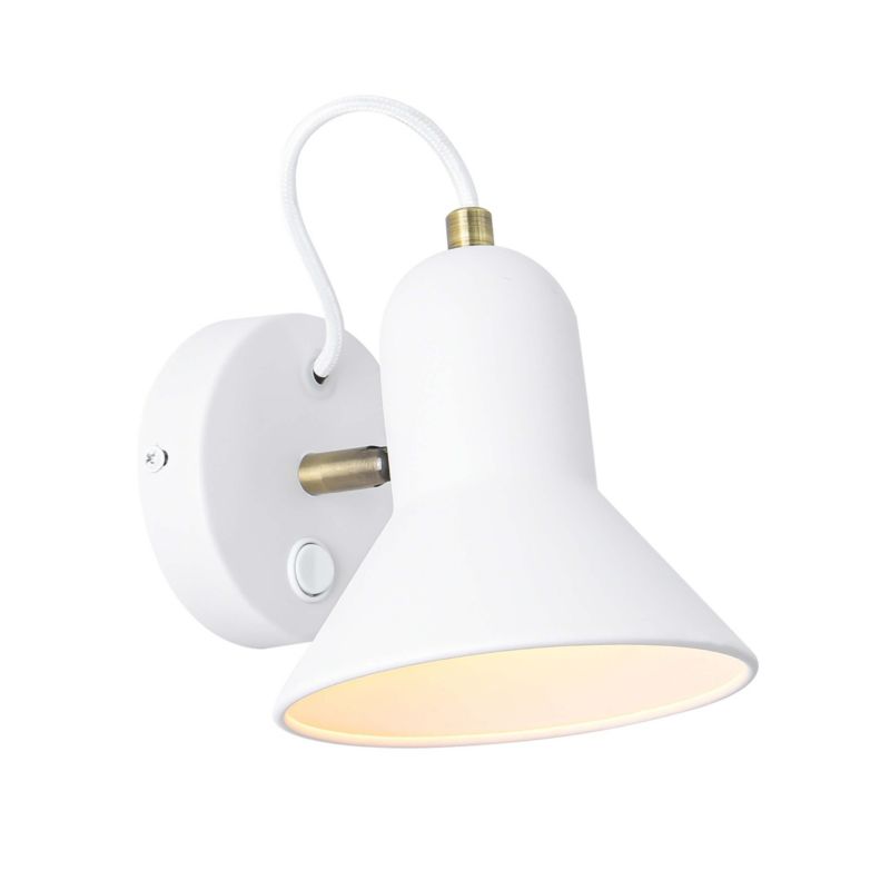 Kinkiet ścienny Light Prestige Astama biały 1 x E27 x 40W IP20 wym: 12,7 x 13,6 x 16,8 cm - 1 szt.