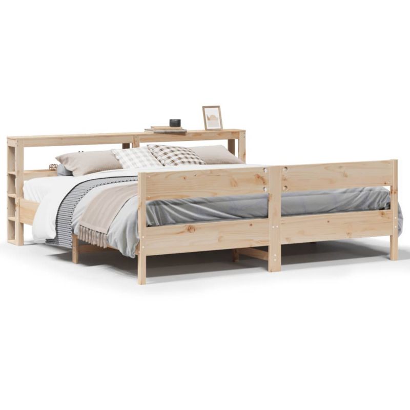 Łóżko drewniane WaszeMeble 180x200 cm brązowe WM-3306177 1 szt.
