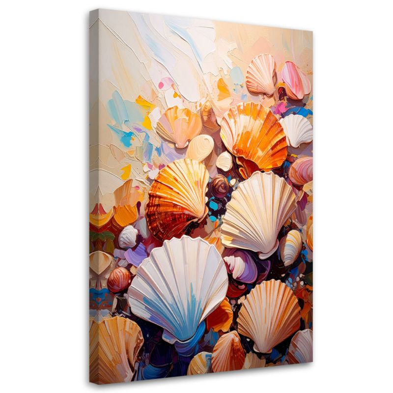 Obraz do łazienki salonu Feeby Kolorowe Muszle na plaży 80x120cm 1szt