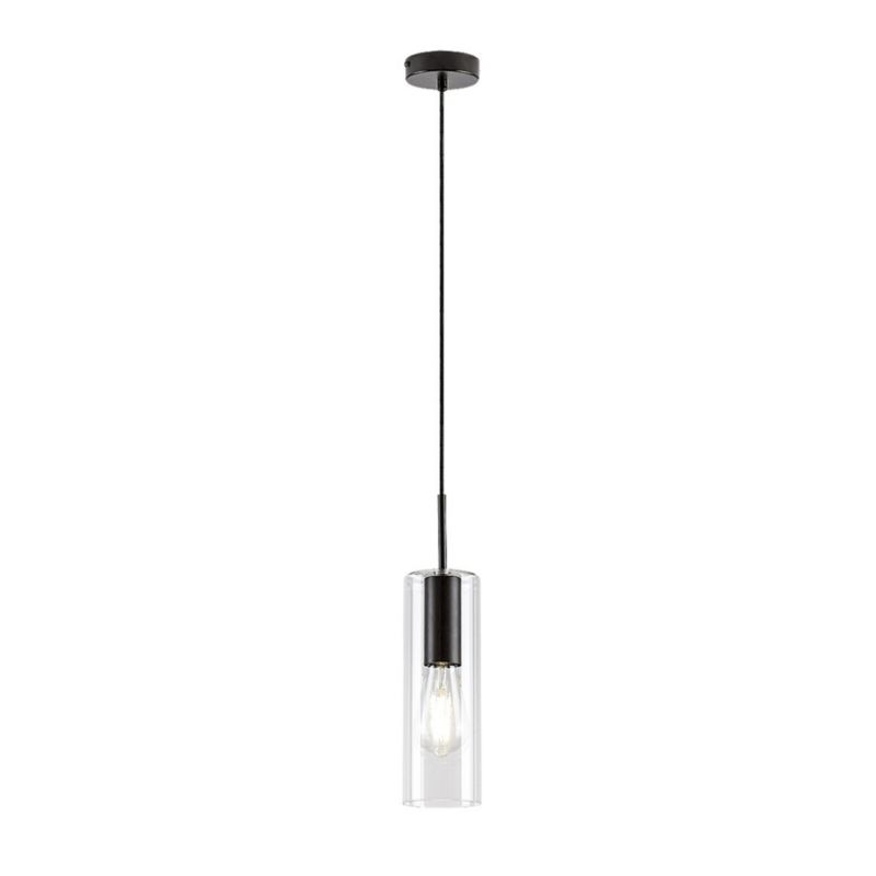 Lampa wisząca Rabalux Esta czarno-przezroczysta punktowa nad stół 1xE27 x 40W 1 szt.