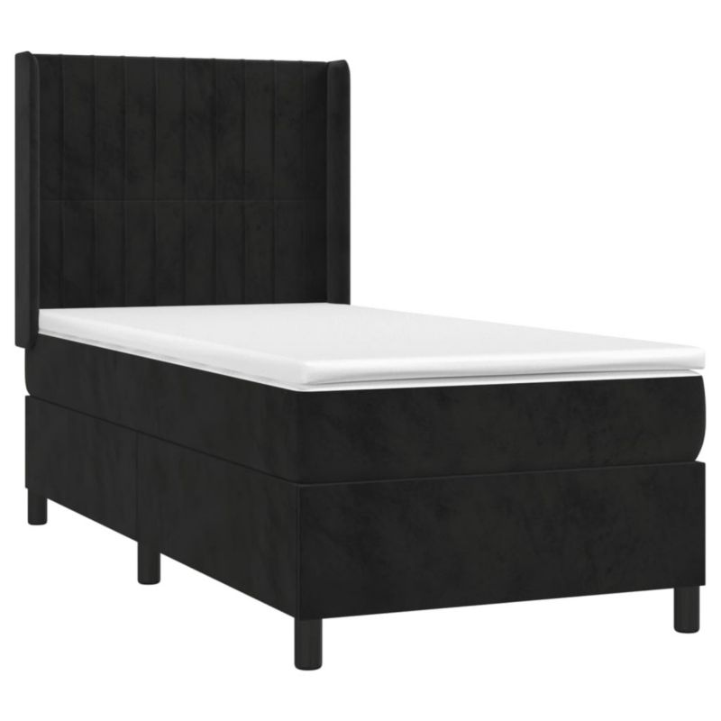 Łóżko kontynentalne WaszeMeble 100x200 cm czarny WM-3139669 1 szt.
