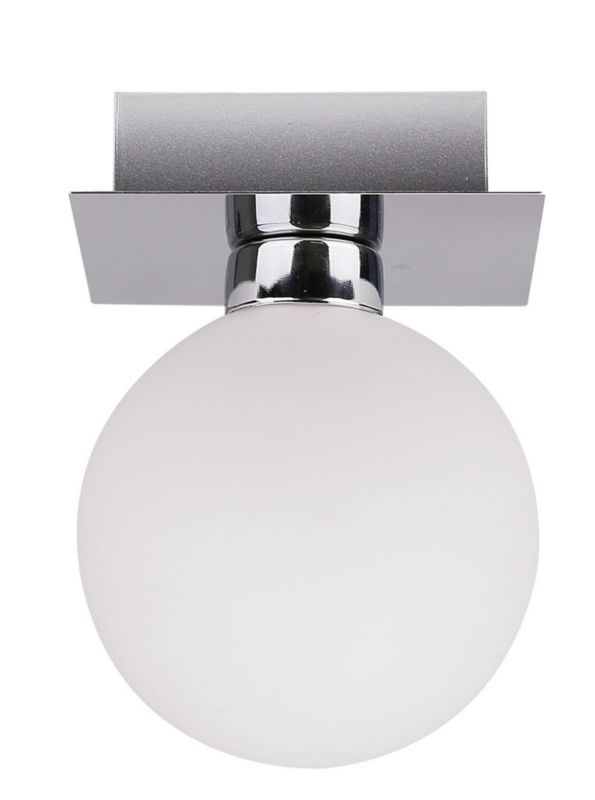 Lampa sufitowa Candellux Oden chromowana biała wym: 14 x 10 x 10 cm 1xG9 x 40W 1 szt.