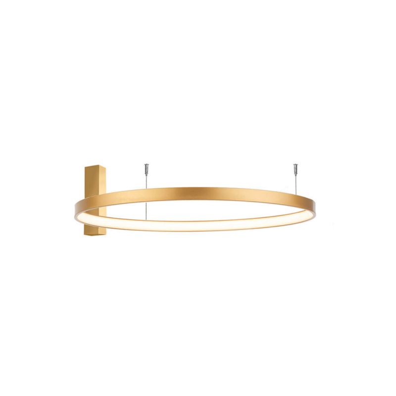 Lampa sufitowa wisząca Shilo Agari 3454 złoty mat ring wbudowany LED 54W 1 szt.