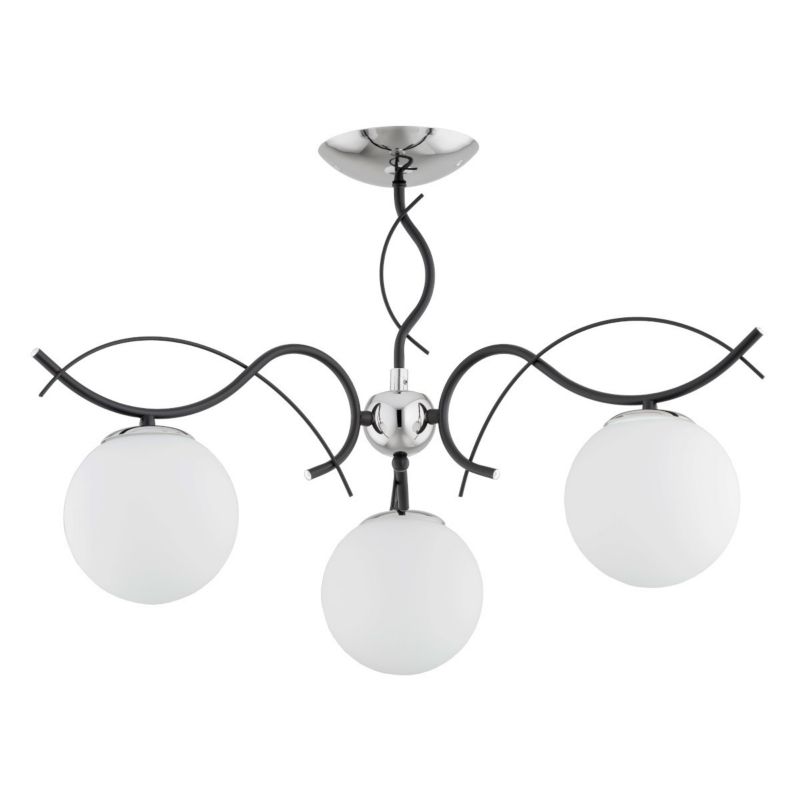 Lampa sufitowa wisząca Alfa Yuta 3835 czarno-biała dekoracyjna 3xE14 x 10W 1 szt.