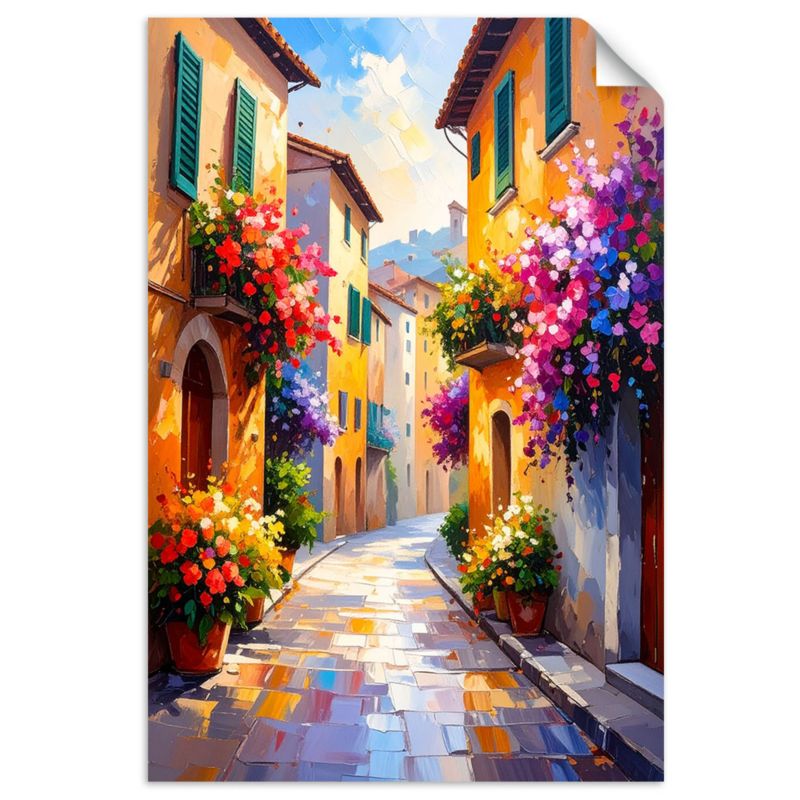 Naklejka na ścianę Feeby Kolorowe Piękne Włoskie Uliczki 60x90cm 1szt