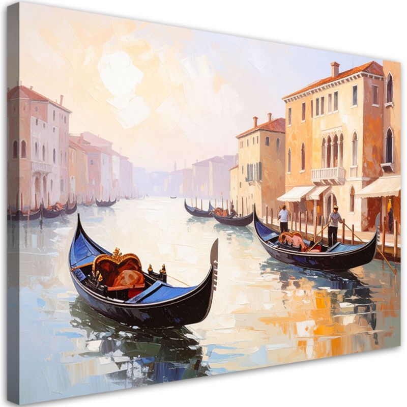 Obraz nowoczesny do salonu Feeby Włochy Wenecja Gondole Widok 60x40cm 1szt