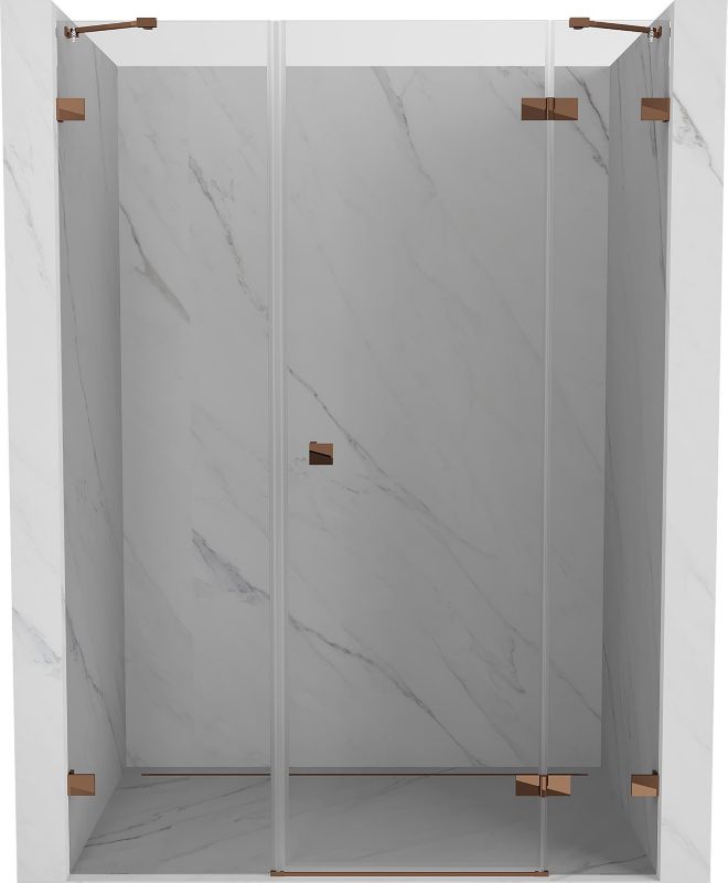 Drzwi prysznicowe Mexen Lunar różowe złoto 125x200 cm 834S-125-050-60-00-P 1 szt.