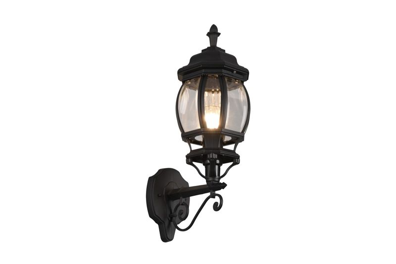 Kinkiet ścienny zewnętrzny Trio Elvo czarny 1 x E27 x 60W IP23 wym: 49,5 x 18 x 24,5 cm - 1 szt.
