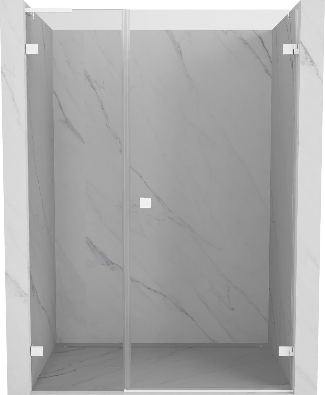 Drzwi prysznicowe uchylne Mexen Lunar-B L białe 125x200 cm 1 szt.