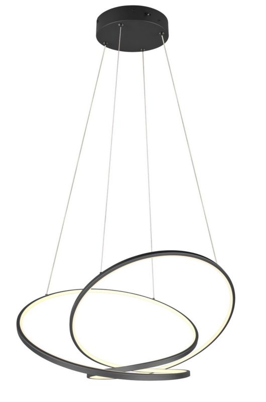 Lampa wisząca Trio Darvin 6057 czarna nowoczesna wbudowany LED 52W 1 szt.
