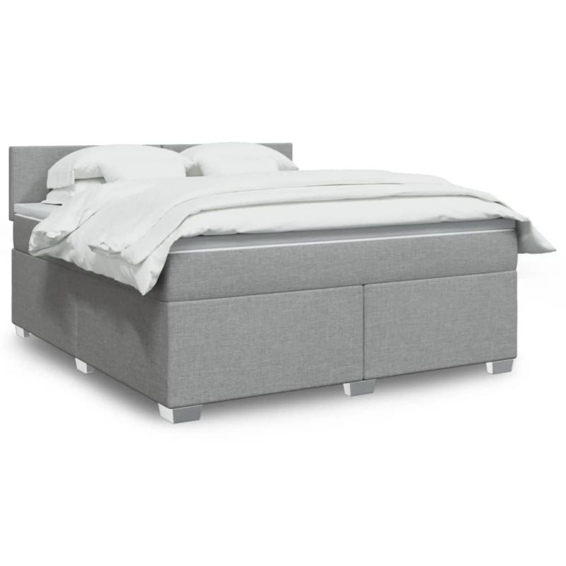 Łóżko kontynentalne WaszeMeble 180x200 cm jasnoszare WM-3285960 1 szt.