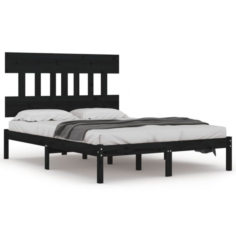Łóżko drewniane WaszeMeble 200x200 cm czarna WM-3104762 1 szt.