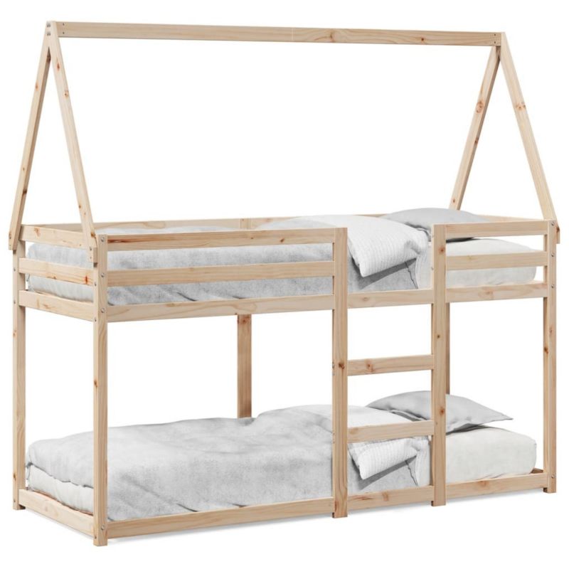 Łóżko piętrowe WaszeMeble 90x200 cm brązowe WM-3282079 1 szt.
