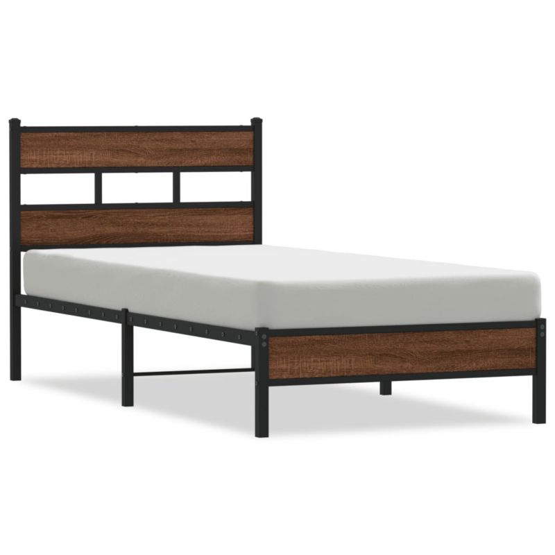 Łóżko metalowe WaszeMeble 107x200 cm brązowy WM-4017304 1 szt.