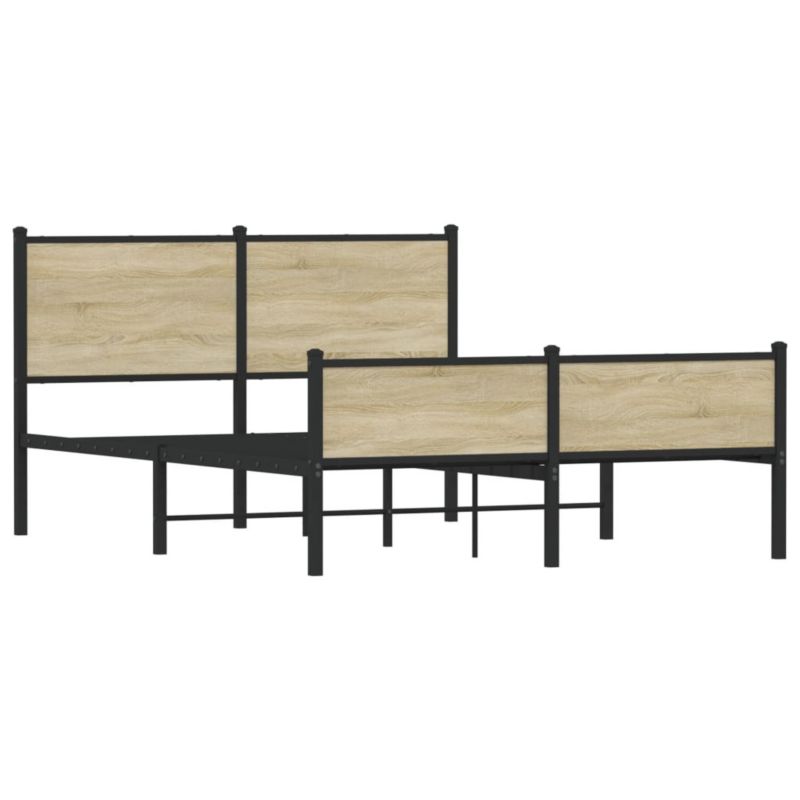 Łóżko metalowe WaszeMeble 140x190 cm dąb sonoma WM-4007904 1 szt.