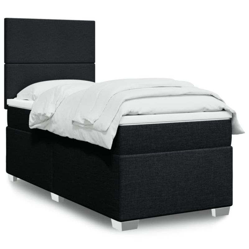 Łóżko kontynentalne WaszeMeble 90x200 cm czarne WM-3290366 1 szt.