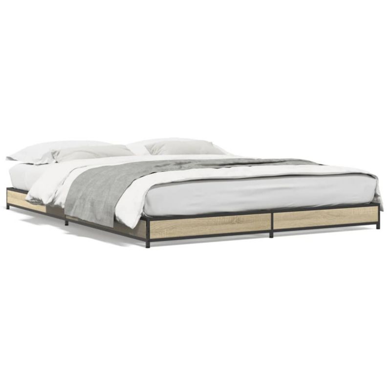 Łóżko metalowe WaszeMeble 135x190 cm brązowe WM-845162 1 szt.