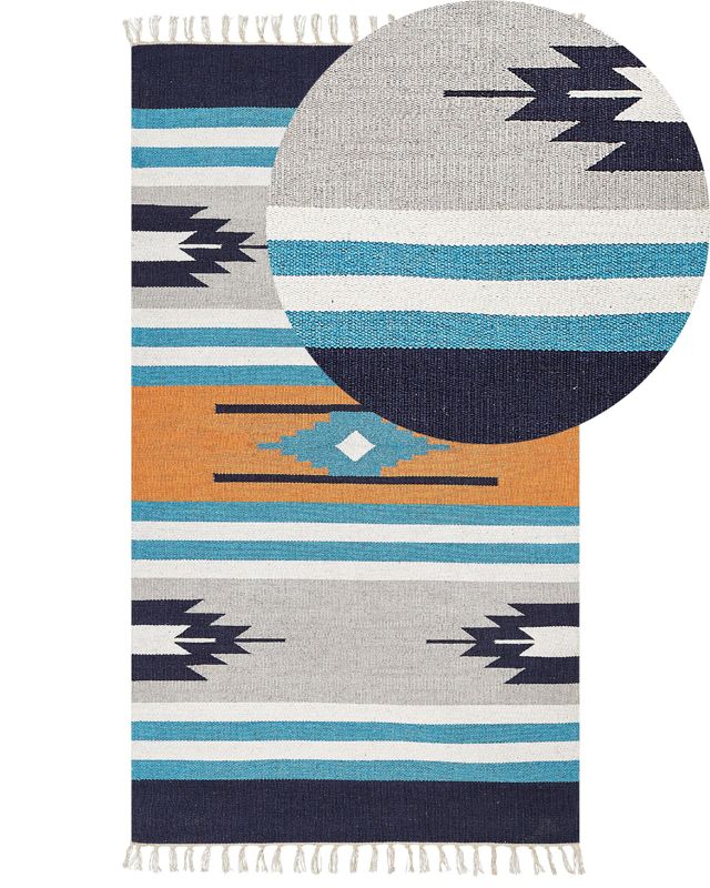 Dywan bawełniany kilim 80 x 150 cm wielokolorowy Noratus 1 szt.