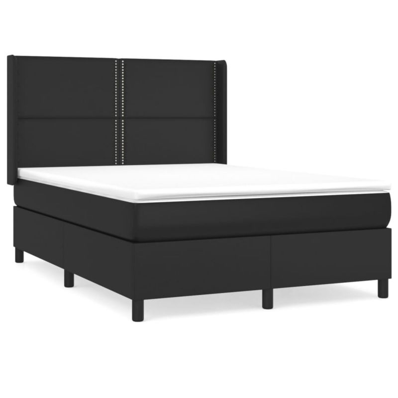 Łóżko kontynentalne WaszeMeble 140x190 cm czarne WM-3132435 1 szt.