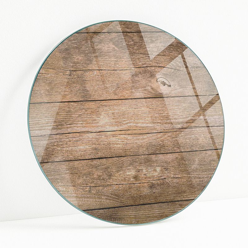 Blat Szklany z Nadrukiem Wallfluent FI 50 cm Deski w naturalnym stylu 1 szt.