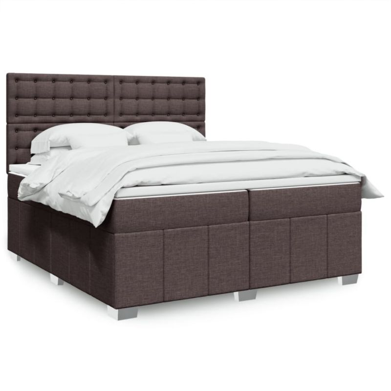 Łóżko kontynentalne WaszeMeble 200x200 cm brązowe WM-3291792 1 szt.