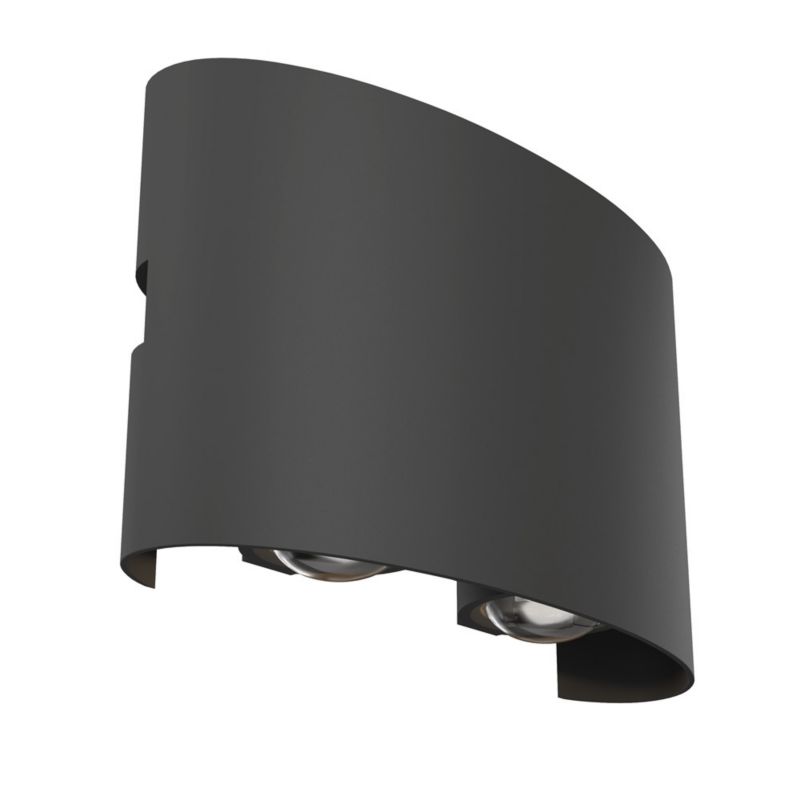 Kinkiet ścienny zewnętrzny Maytoni Strato szaro-transparentny LED 4W 3000K 400lm IP54 wym: 8 x 12 x 3,7 cm metal - 1 szt.